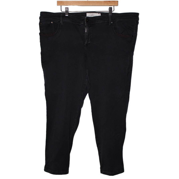 torrid Denim - Women's Torrid Luxe Sateen Stretch 10258345 Black Denim Skinny Jeans Size 24 R